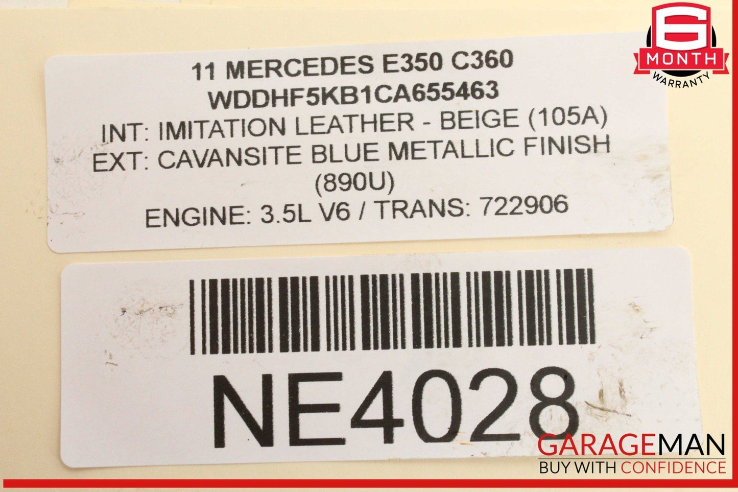 05-12 Mercedes W212 E350 GLK350 M272 Engine Motor Crankshaft Crank Shaft OEM