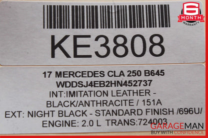14-20 Mercedes W117 CLA250 GLA250 Steering Wheel w/ Paddle Shifters Black OEM