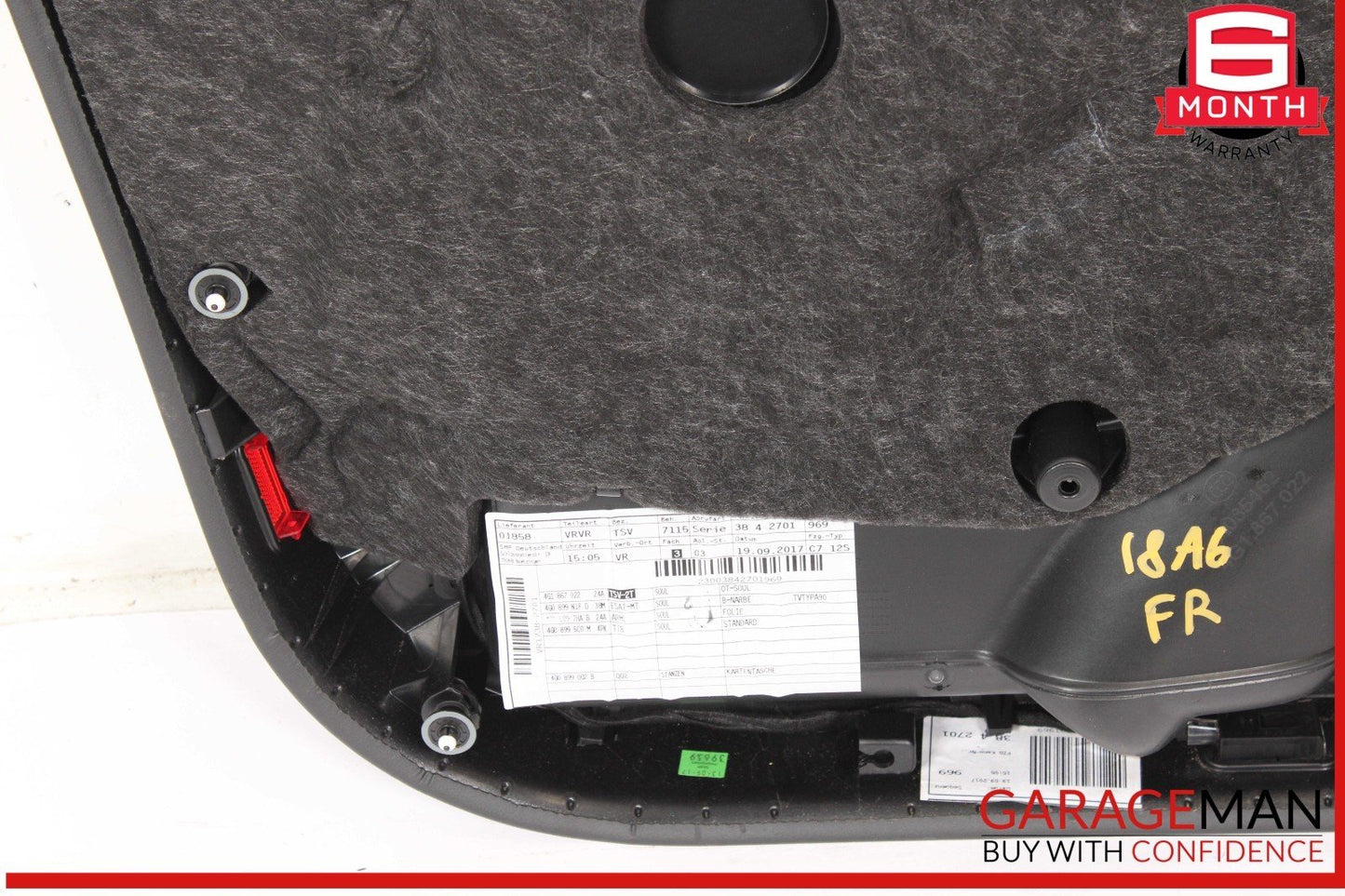 12-18 Audi A6 Front Right Passenger Interior Door Trim Panel Cover Assy OEM