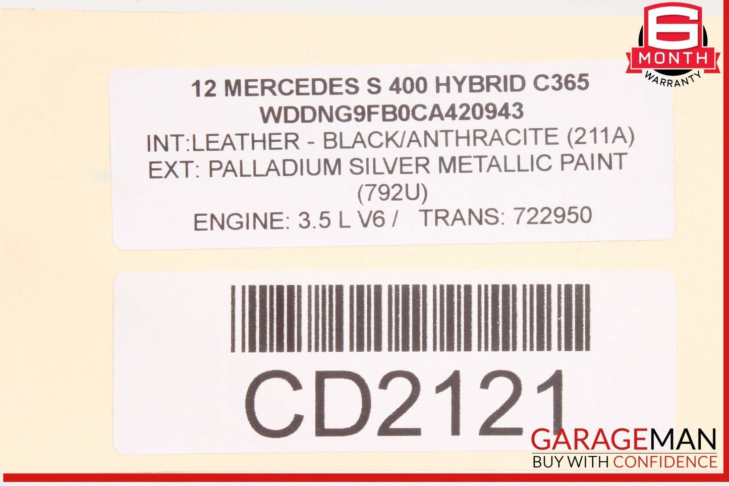 07-13 Mercedes W221 S400 Radiator Support Headlight Reinforcement Bracket Assy