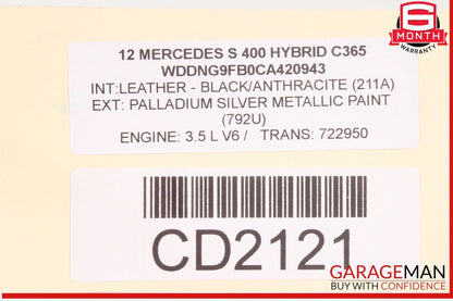 07-13 Mercedes W221 S400 Radiator Support Headlight Reinforcement Bracket Assy