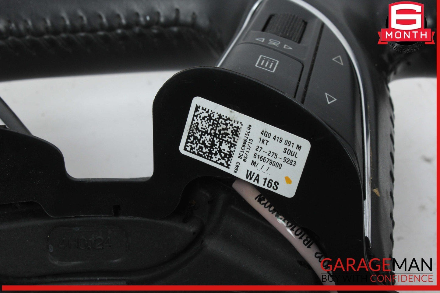 12-18 Audi S6 A7 Front Left Driver Side Steering Wheel Black 4G0419091M OEM