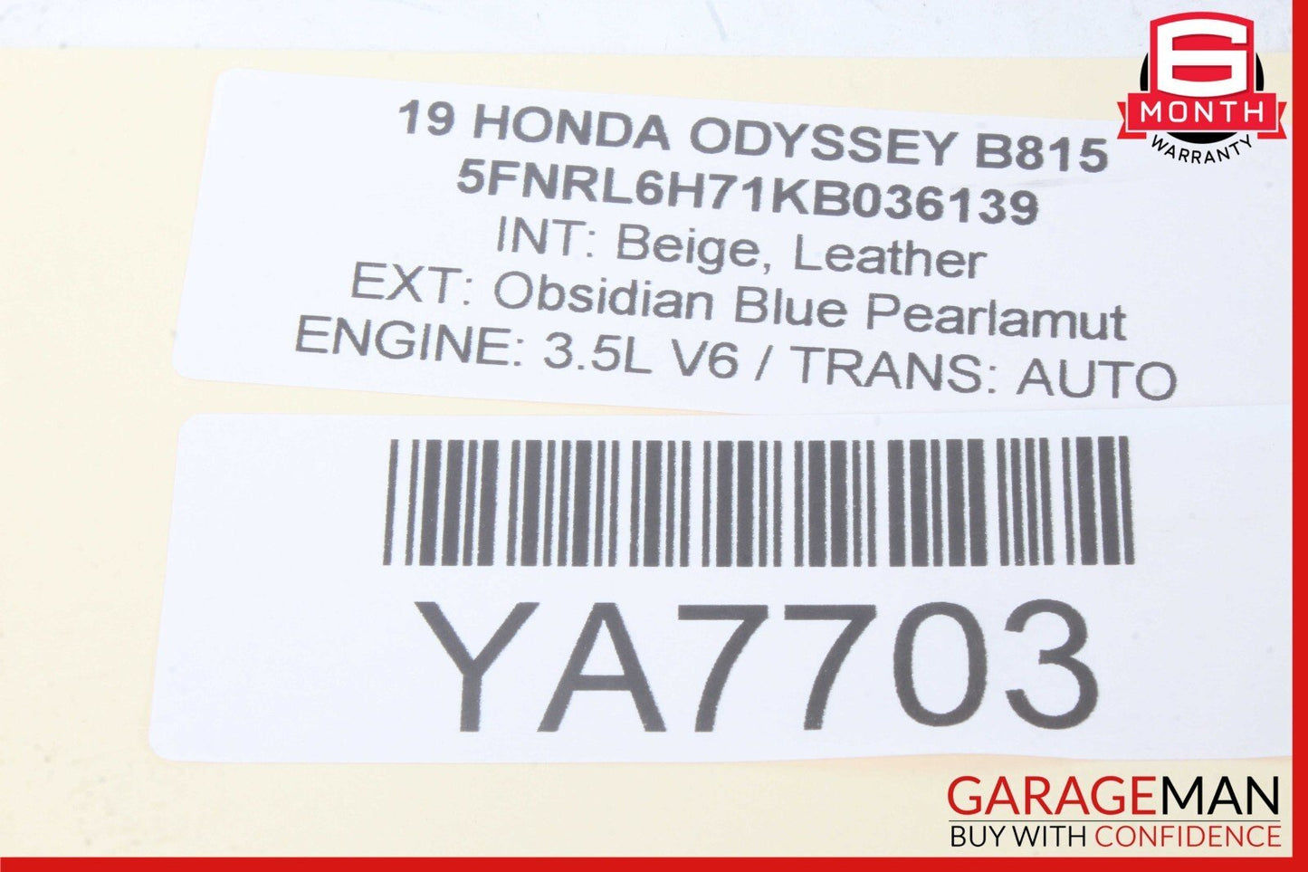 18-22 Honda Odyssey Turn Signal Headlight Wiper Combo Switch Assembly OEM