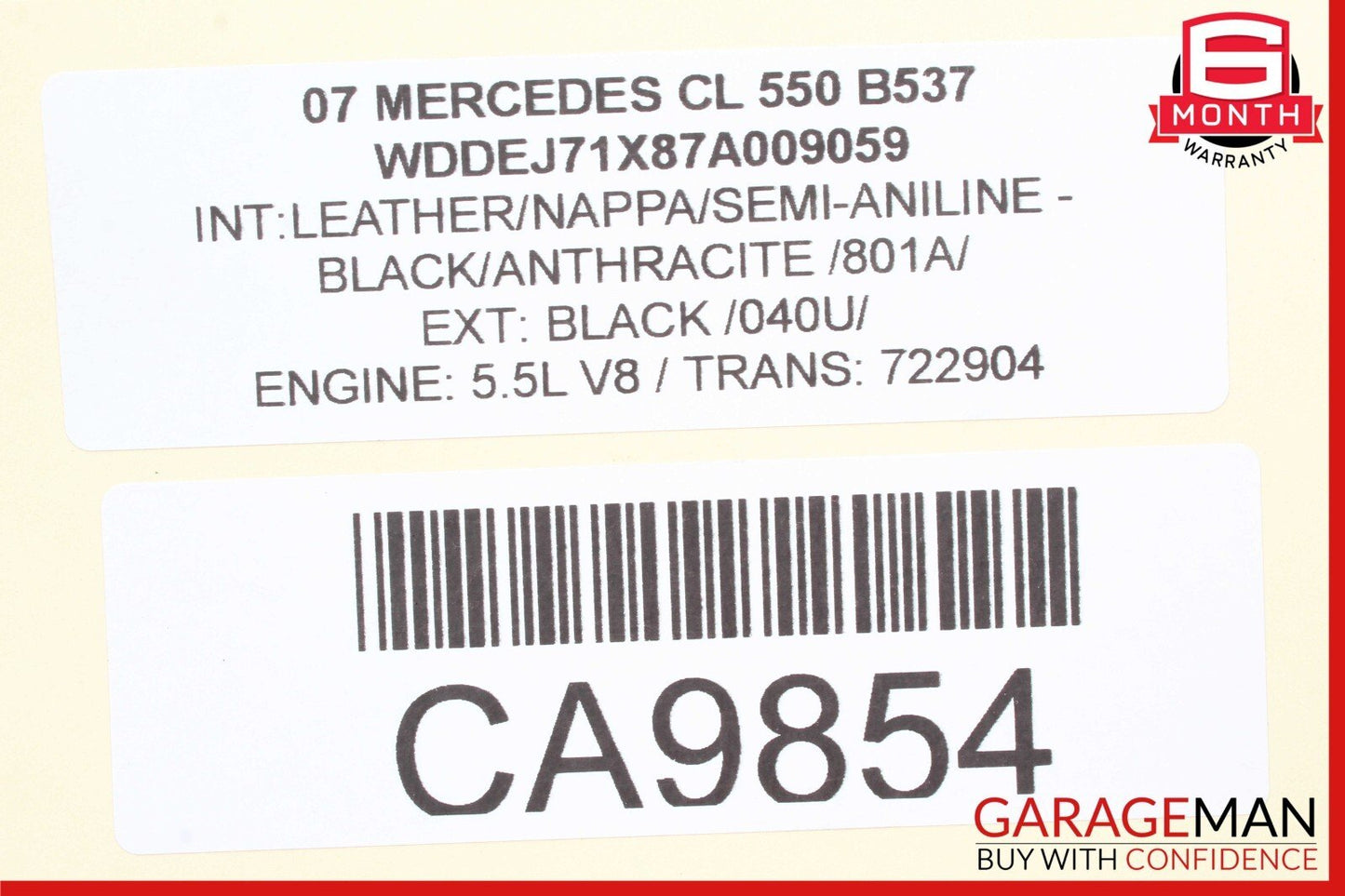 07-13 Mercedes W216 CL550 S500 Upper Radiator Core Support Headlight Bracket Bar