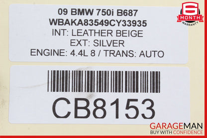 09-15 BMW 750I 750LI F01 F02 Front Radiator Support Upper Sight Shield Cover OEM