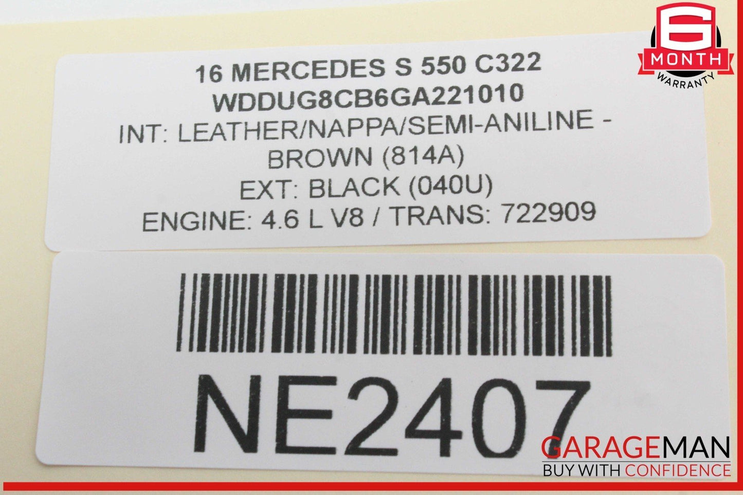 14-17 Mercedes W222 S550 Front or Rear Roof Sun Shade Screen Roller Blind Motor