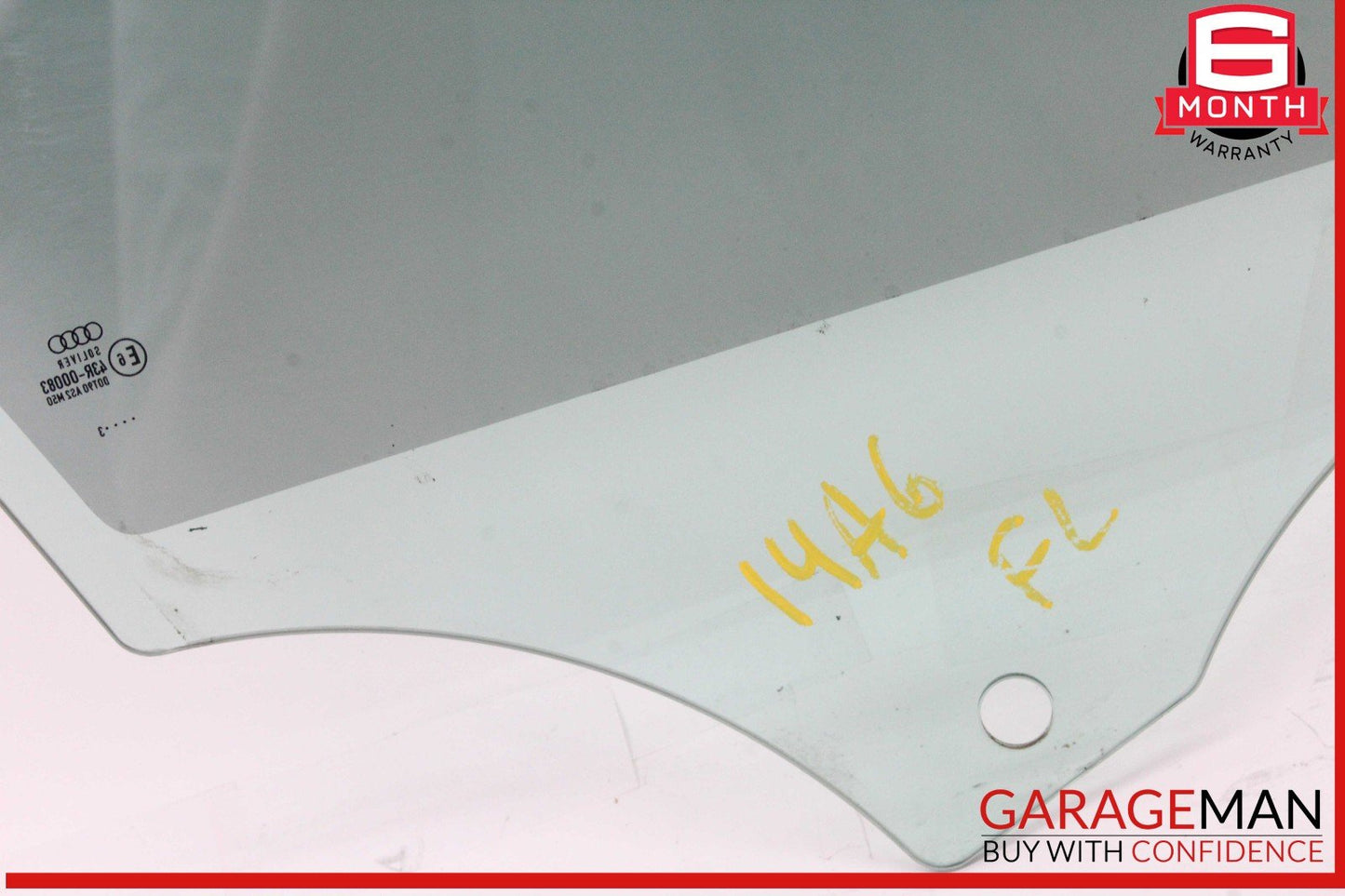 12-18 Audi A6 S6 Front Left Driver Side Door Window Glass OEM