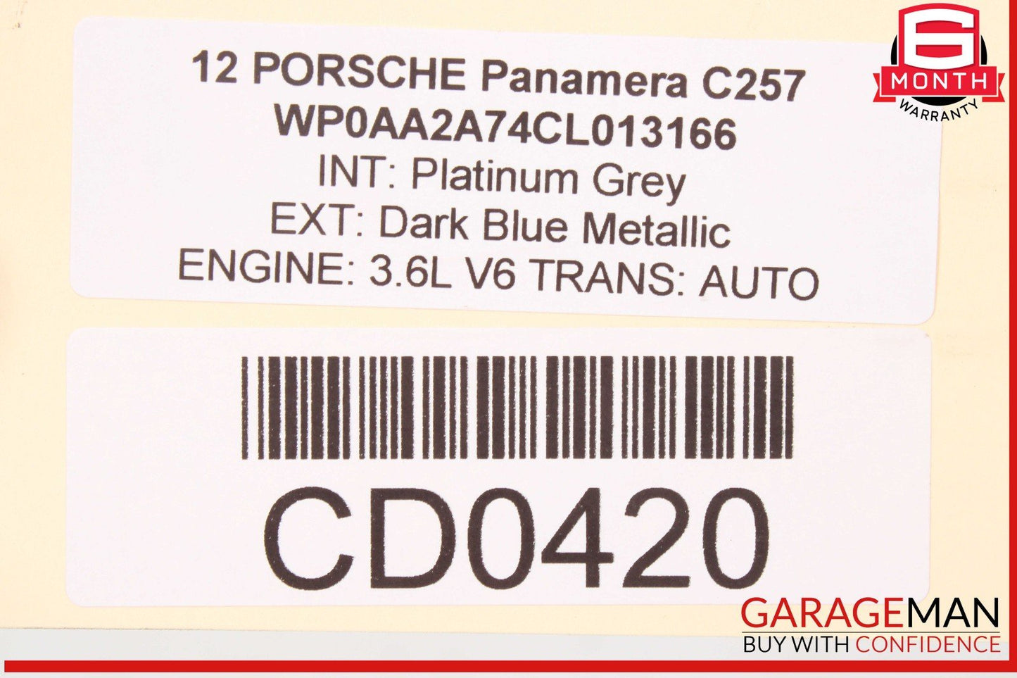 10-16 Porsche Panamera 970 Power Steering Rack & Pinion Assembly OEM