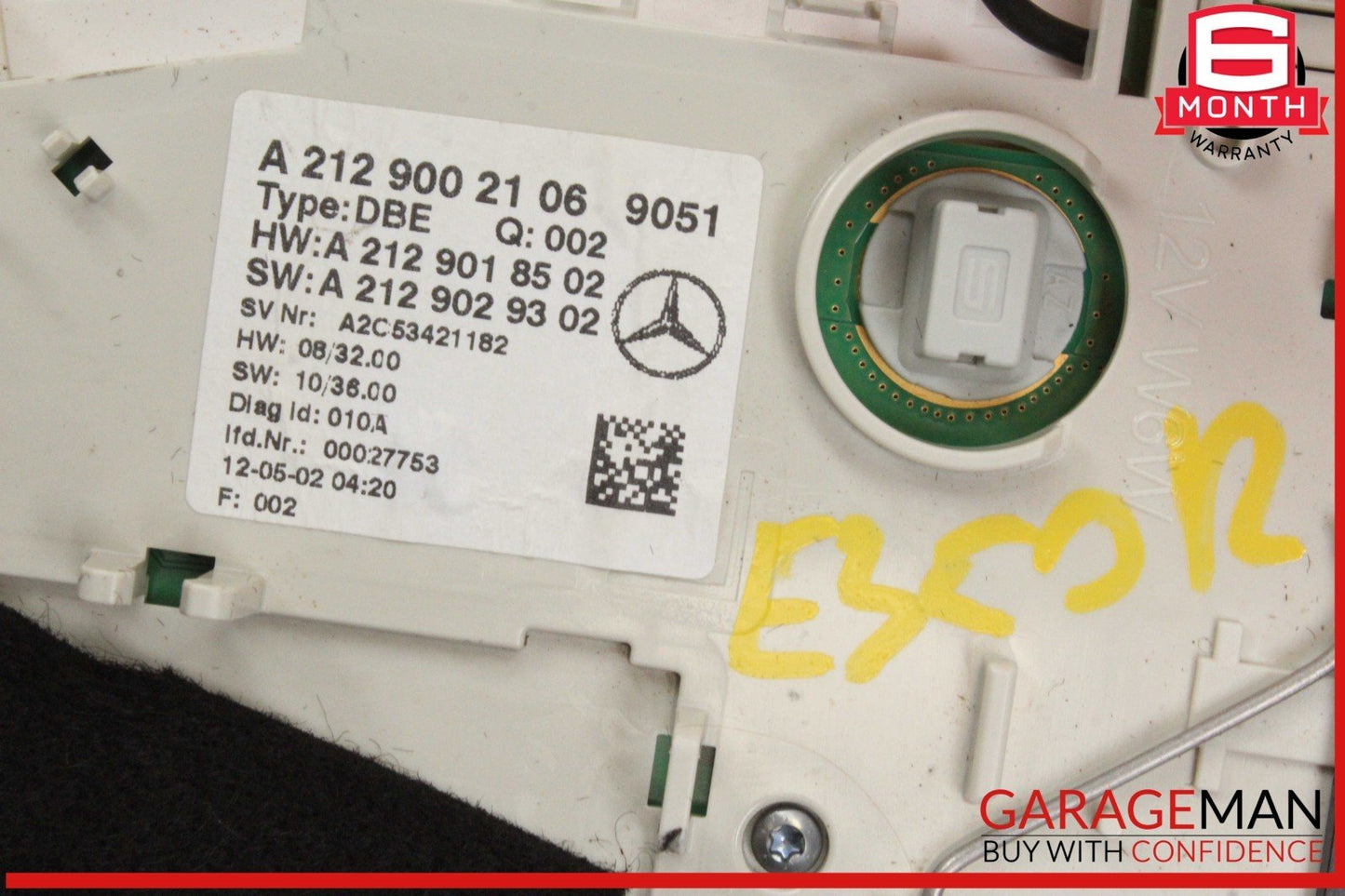 12-18 Mercedes W212 E350 CLS500 CLS400 Overhead Dome Light 2129002106 OEM