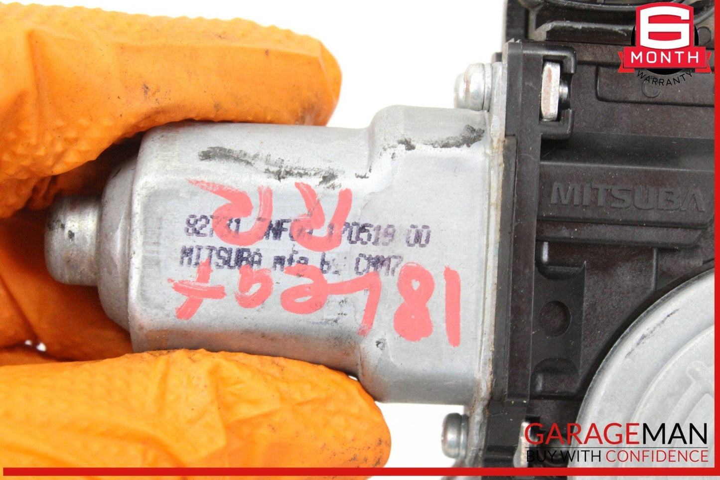 13-24 Nissan Leaf Rear Right Passenger Side Window Regulator w/ Motor OEM