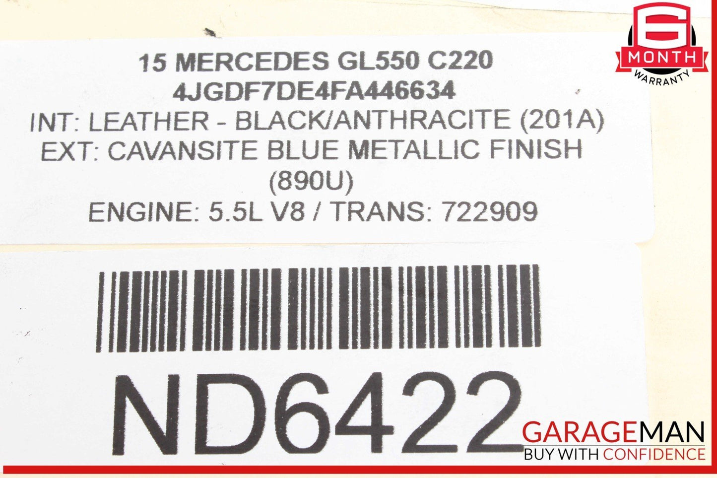 12-18 Mercedes X166 GL550 GL450 Front Right or Left Engine Timing Chain Plate