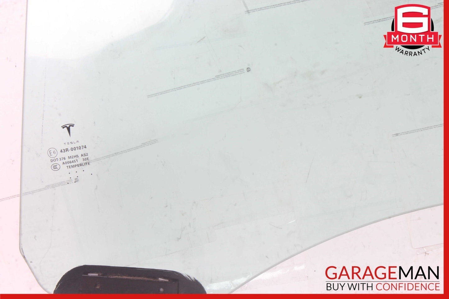 12-20 Tesla Model S Rear Left Driver Side Door Window Glass 43R-001074 OEM