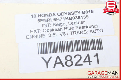 18-20 Honda Odyssey Front Left Driver Side Headlight Halogen w/ LED DRL OEM