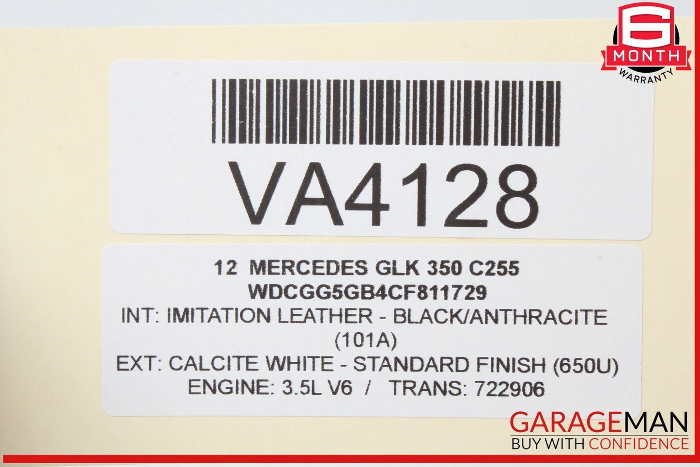 08-15 Mercedes X204 GLK350 Front Left Driver Side Exterior Door Handle White OEM