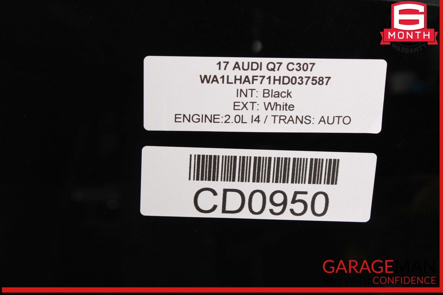 17-23 Audi Q7 SQ7 Front Roof Panoramic Sunroof Moonroof Glass OEM