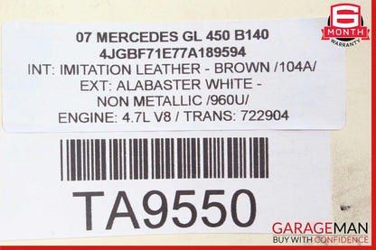 07-09 Mercedes X164 GL450 GL550 Front Right Side Headlight Lamp Bi Xenon OEM