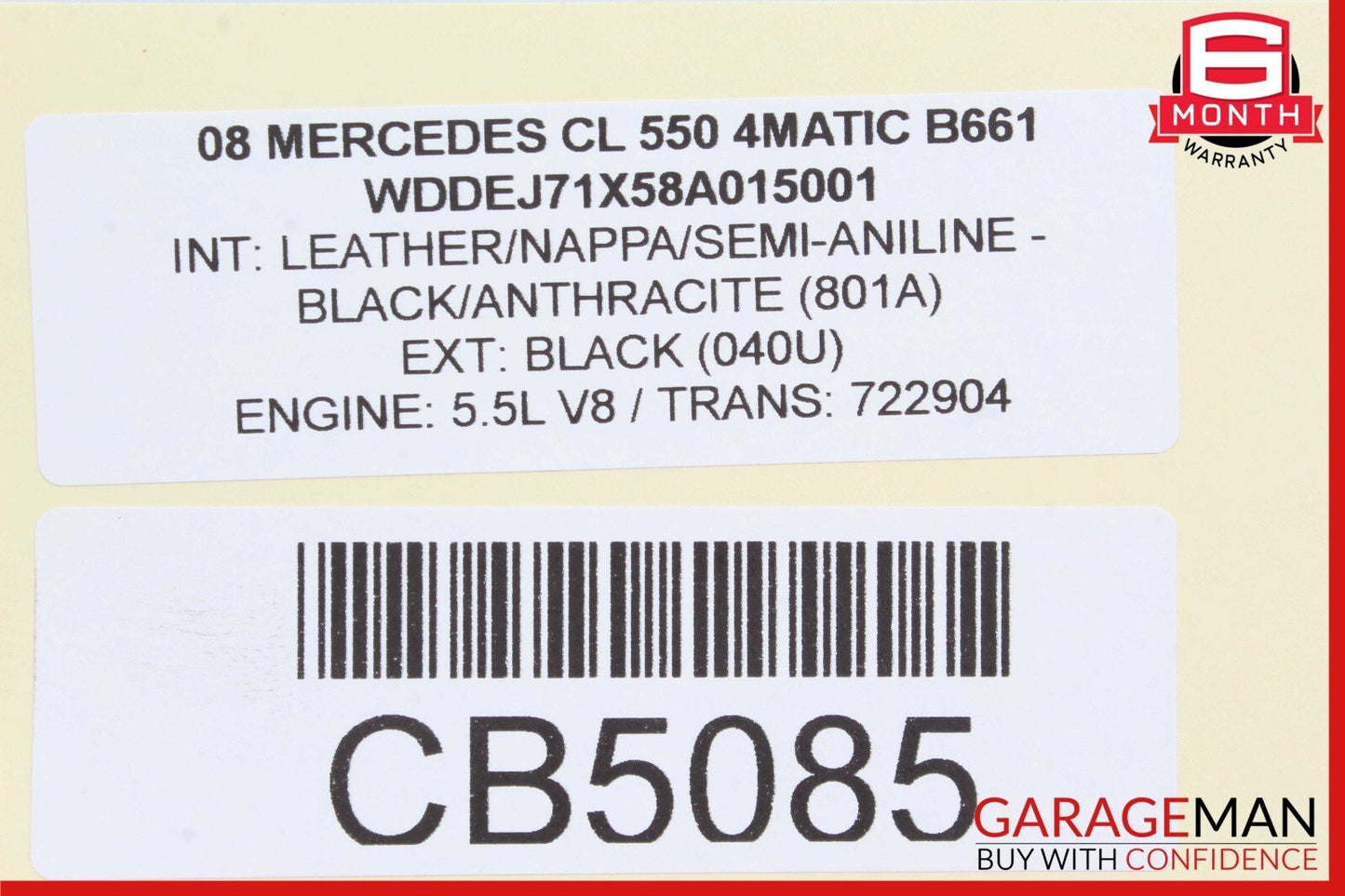 07-14 Mercedes W216 CL550 S600 Headlight Windshield Washer Bottle Tank Assy