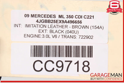 06-09 Mercedes W164 ML500 ML350 Fuel Tank Reservoir Assembly 1644710501 OEM