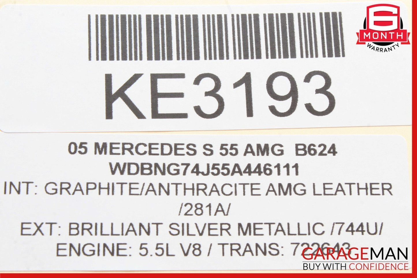 05-13 Mercedes W220 S55 AMG E550 Front Left Side Engine Timing Chain Cover Plate