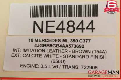 06-13 Mercedes W164 ML350 GL450 Front Right Side Window Regulator Motor OEM