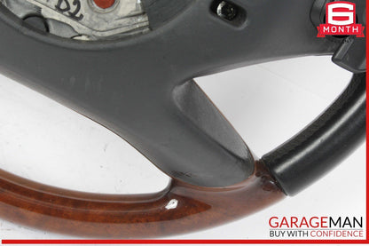 10-14 Mercedes W221 S550 S600 Steering Wheel w/ Paddle Shifters Wood OEM