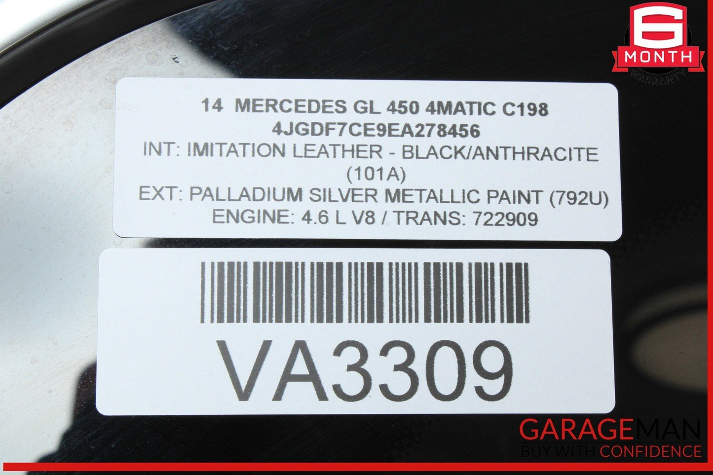13-19 Mercedes X166 GL450 GLS550 Rear Right Side Quarter Window Glass Trim Assy