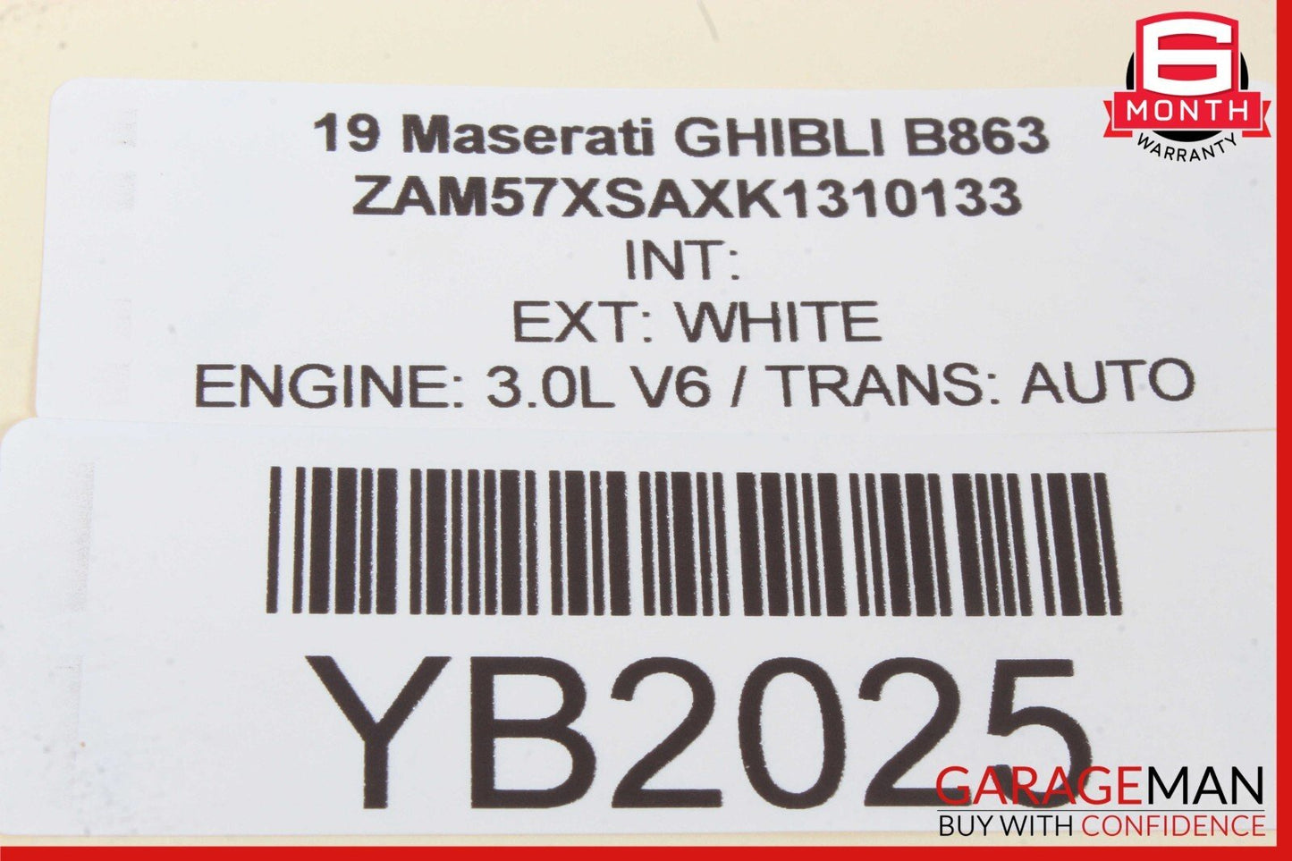 14-19 Maserati Ghibli Front Left Side Mirror Door Rear View White