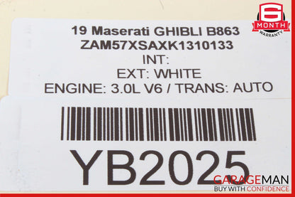 14-19 Maserati Ghibli Front Left Side Mirror Door Rear View White