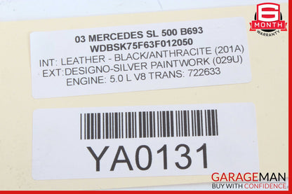 03-08 Mercedes R230 SL500 SL55 AMG Front Right Side Door Audio Speaker Bose