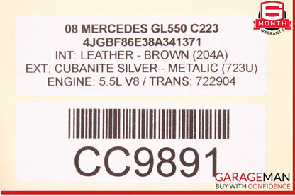 06-12 Mercedes X164 GL550 Front Bumper Reinforcement Impact Crash Bar Rebar