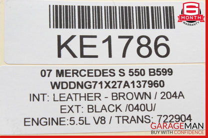 07-13 Mercedes W221 S550 S400 S350 Front Right Side Under Seat Control Unit OEM