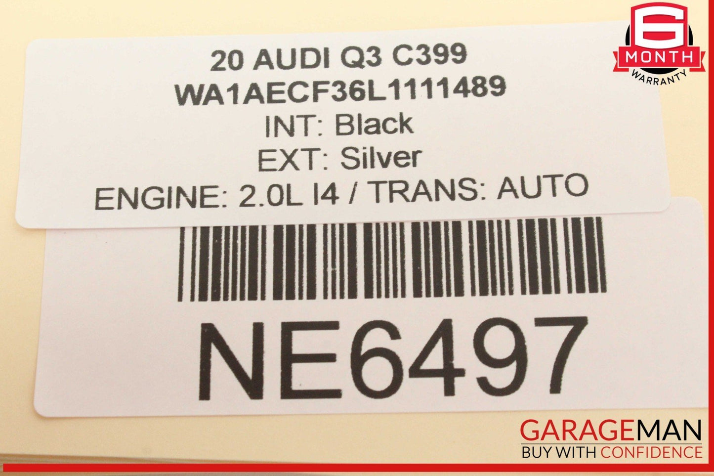 19-24 Audi Q3 A3 S3 Rear Left Driver Side Window Regulator Motor 5Q0959801 OEM