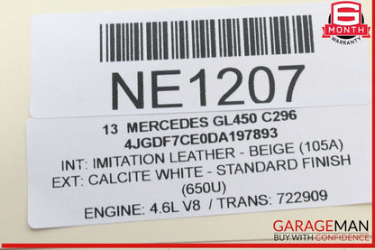 12-19 Mercedes X166 GL450 ML400 GLS550 Center Console Bezel Trim Black OEM