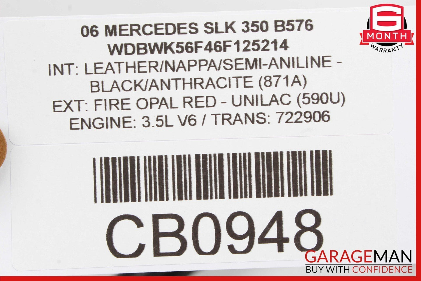 05-07 Mercedes R171 SLK350 C230 C280 3 Spoke Steering Wheel 1714600103 Black OEM