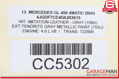 12-16 Mercedes X166 GL450 GL350 ML400 Dashboard Dash Board Panel Assembly OEM