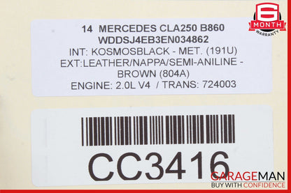 14-18 Mercedes W117 CLA250 CLA45 AMG Front Dash Instrument Panel Cover Trim Assy