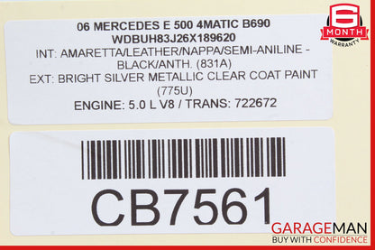 00-06 Mercedes W211 E500 SL500 Right Passenger Side Cylinder Head 1130161701 OEM