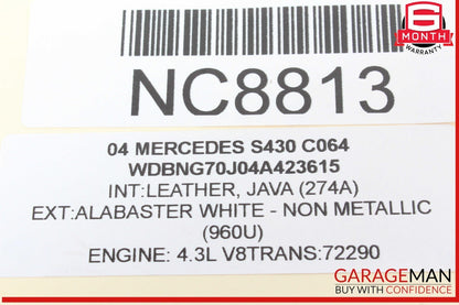 00-06 Mercedes W220 S430 S500 Front Left Side Headlight Support Bracket OEM