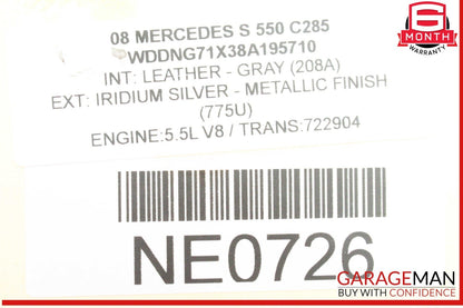07-14 Mercedes W221 S550 S400 Front Right Wheel Carrier Spindle Knuckle Hub OEM