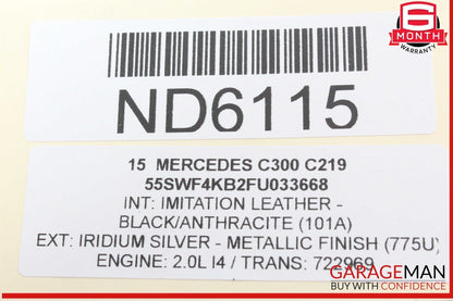 15-18 Mercedes W205 C300 Speedometer Odometer Instrument Cluster Gauge OEM