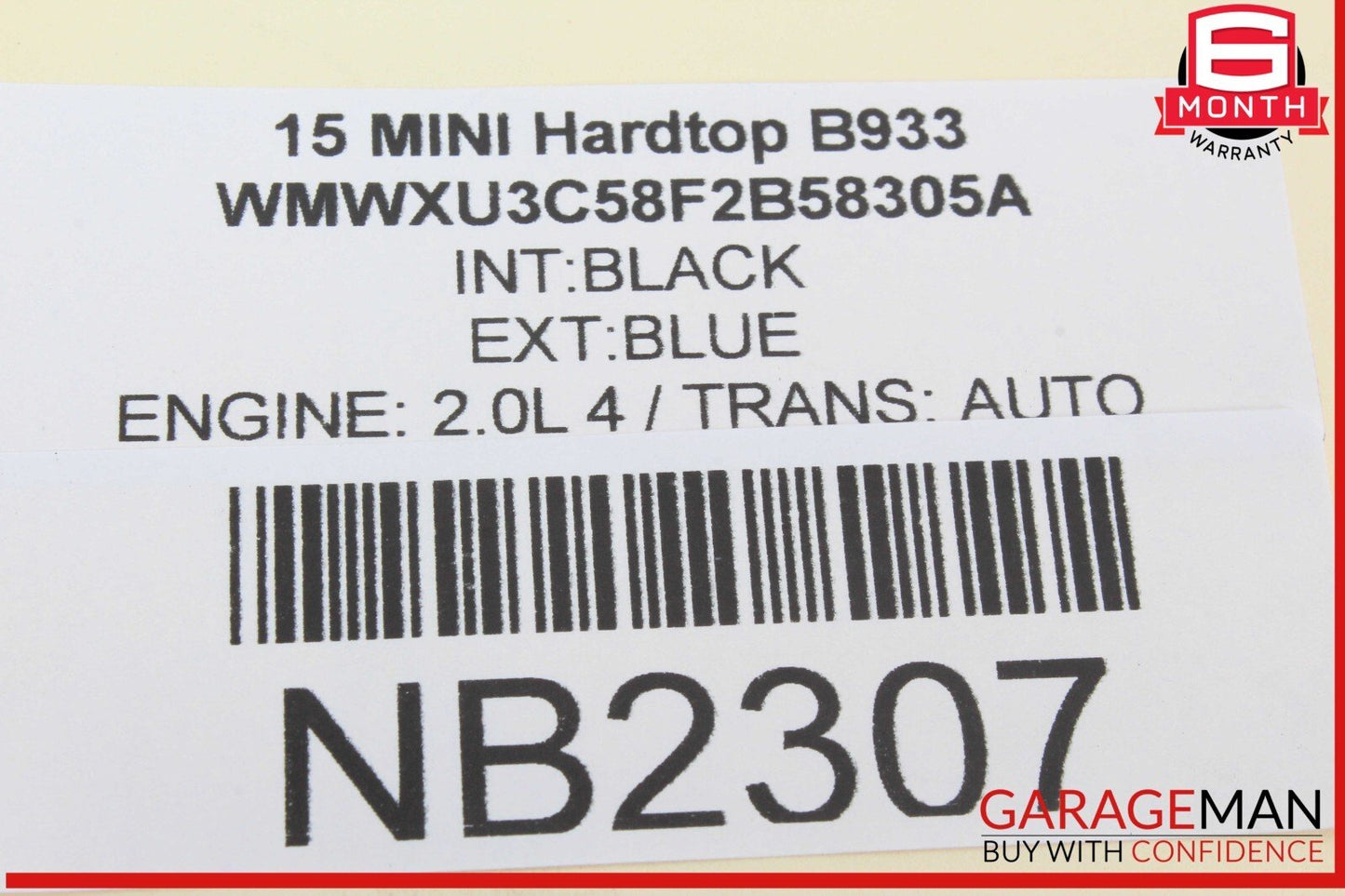 14-19 Mini Cooper Front Windshield Wiper Transmission Linkage Motor OEM