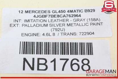 07-12 Mercedes X164 GL450 GL350 Trunk Lid Tailgate Hatch Handle 1647400993 OEM