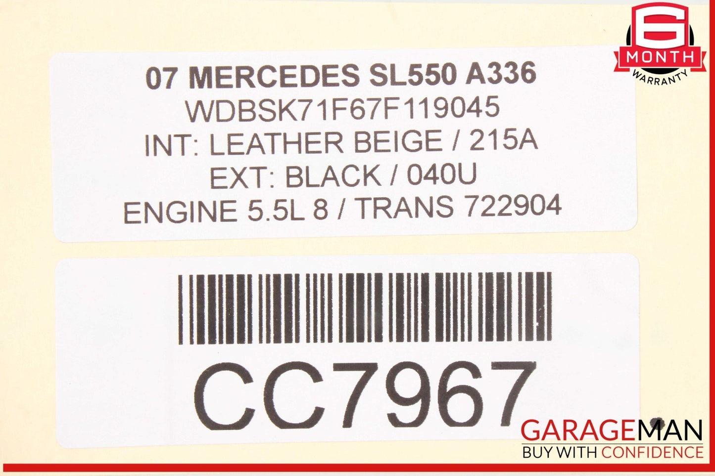 06-12 Mercedes X164 GL450 GL500 Power Steering Rack & Pinion Assembly OEM
