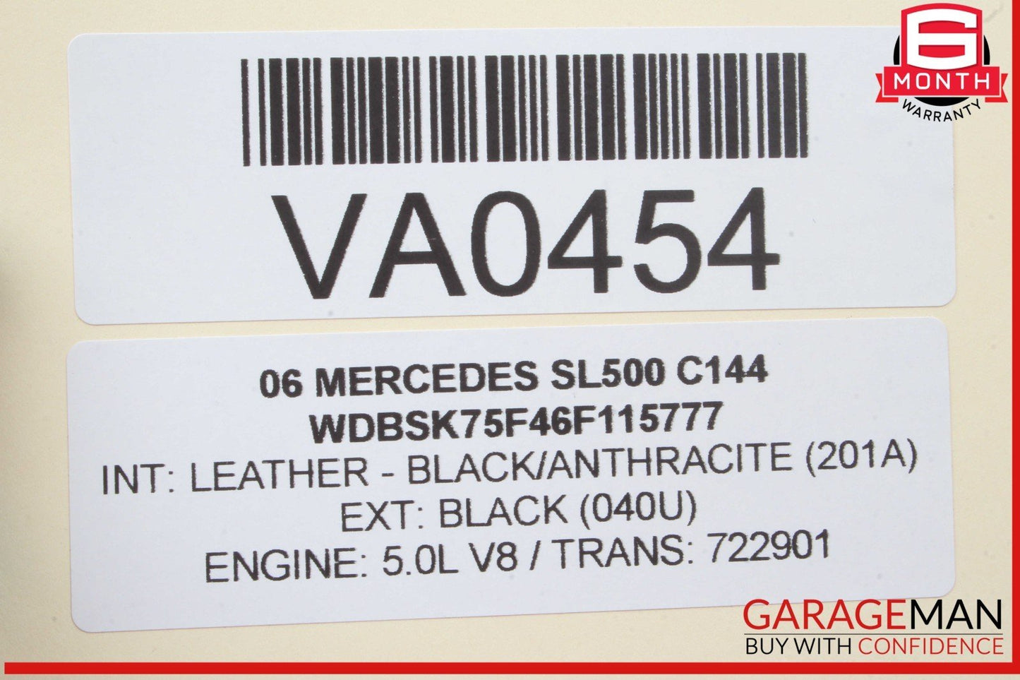 03-06 Mercedes R230 SL500 Convertible Top Roof ABC Mirror Control Switch OEM