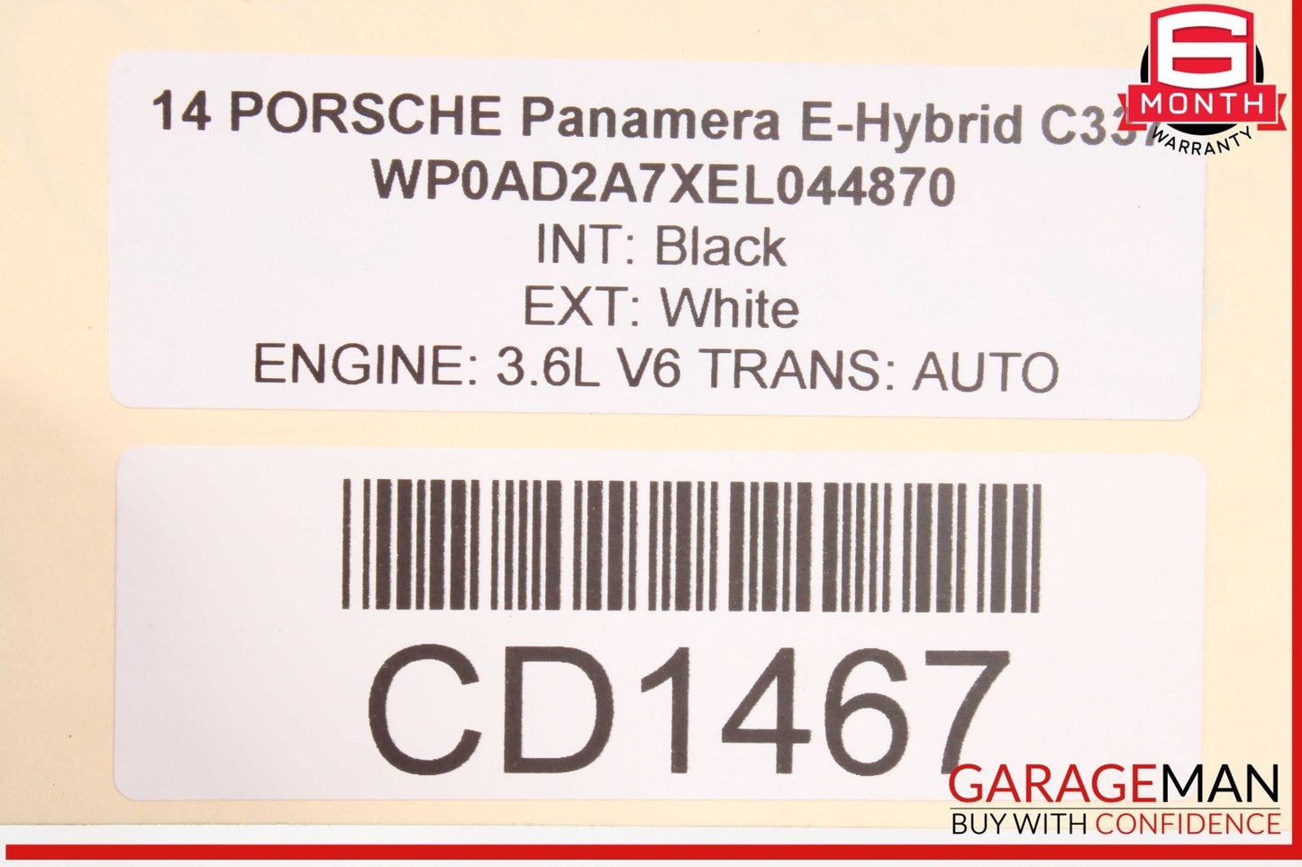 10-16 Porsche Panamera 970 Rear Left Side Interior Door Panel Leather OEM