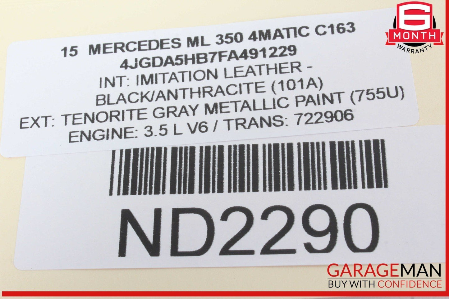 12-15 Mercedes W166 ML350 4MATIC AC A/C Air Conditioning Suction Hose Line Pipe