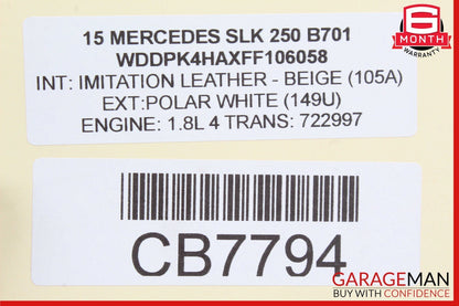 08-20 Mercedes R172 SLK250 C250 SLC180 Front Left Side Door Lock Latch Actuator