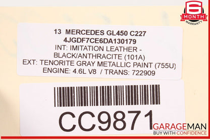 12-16 Mercedes X166 GL450 GL550 ML400 Dashboard Lower Left Side Knee Panel Cover