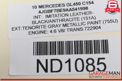 06-12 Mercedes X164 GL450 ML63 Center Console Tray Storage Compartment Rear OEM