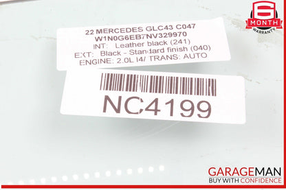 16-22 Mercedes X253 GLC43 AMG Front Left Driver Side Door Window Glass OEM